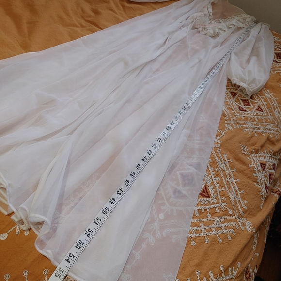 Vintage Slumber Suzy White Sheer Peignoir Size M - Picture 16 of 16